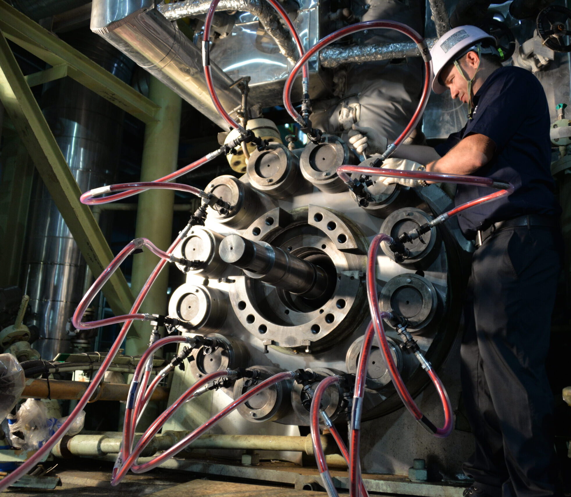 man working underground on Technofast bolt