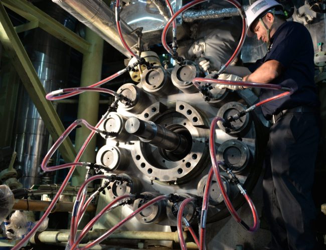 man working underground on Technofast bolt